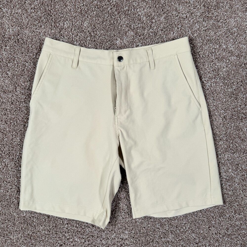 State and Liberty Shorts Mens 32 Khaki Performance Stretch Athlete Fit Golf